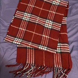 Like New Red Plaid Scarf